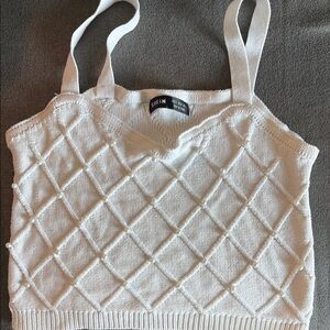 SHEIN White Knit Cami Top